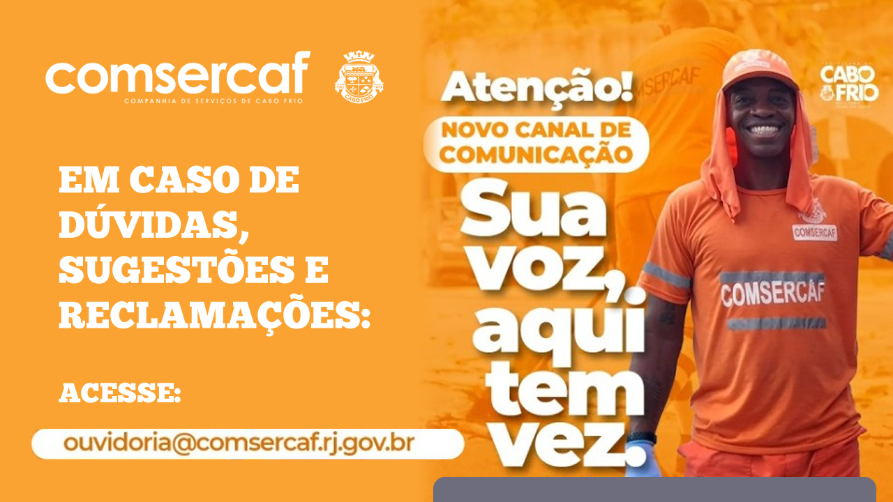 Estamos felizes em informar  uma significativa melhora no diálogo entre a Comsercaf e a Comunidade.
