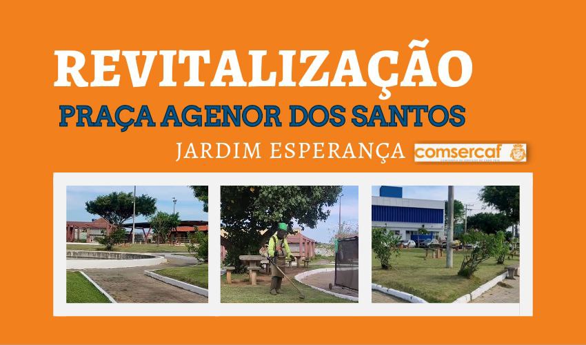 A PRAÇA AGENOR DOS SANTOS NO JARDIM ESPERANÇA ESTÁ DE CARA NOVA