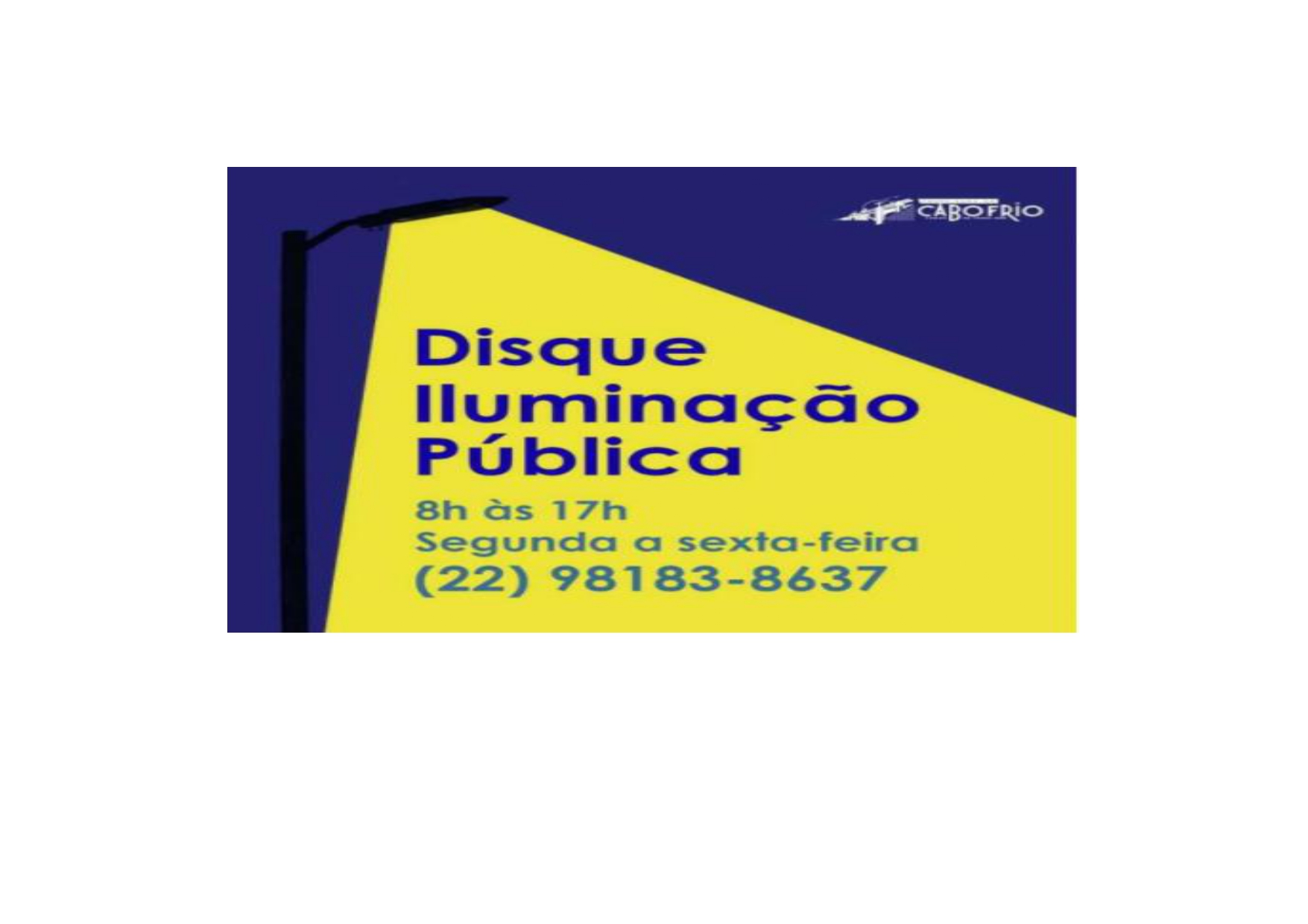 DISK ILUMINAÇÃO PÚBLICA - Apenas mensagens de texto via whatsapp