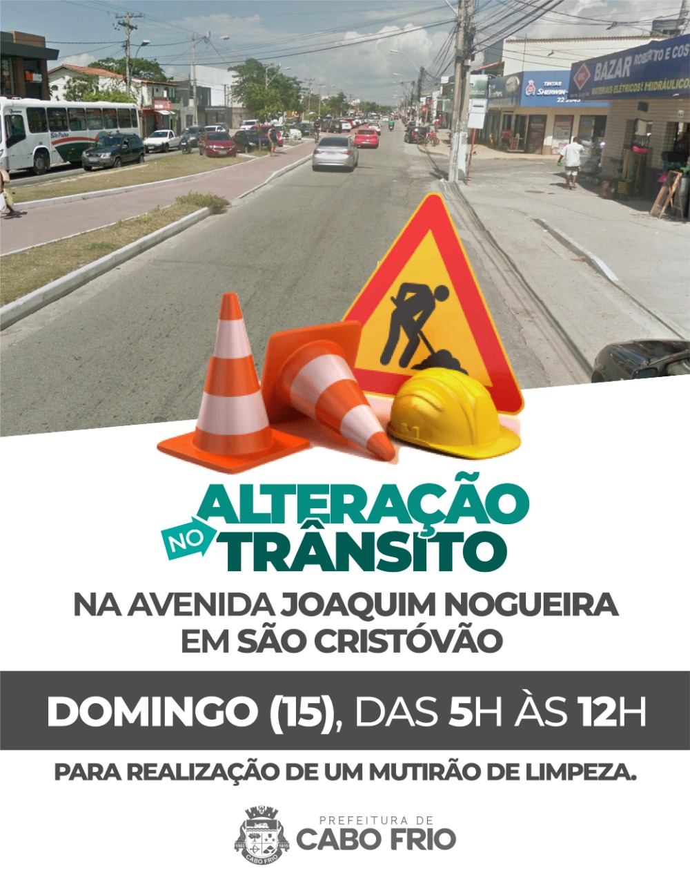 Avenida Joaquim Nogueira será fechada neste domingo (15)