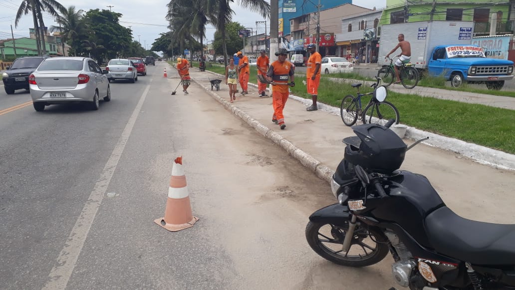 Prefeitura dá continuidade ao mutirão de limpeza em Tamoios