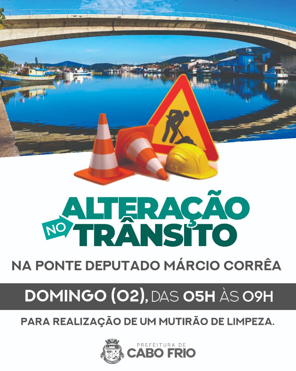 Prefeitura vai interditar parte da Ponte Dep. Márcio Corrêa no domingo (2)
